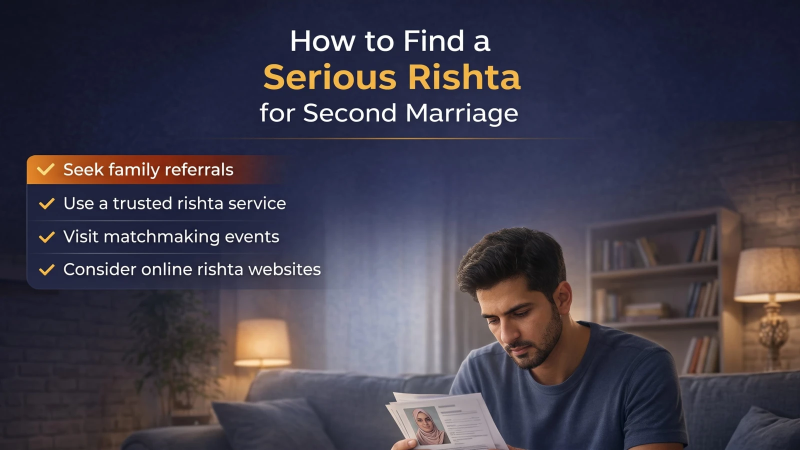 How to Find a Serious Rishta for Second Marriage
